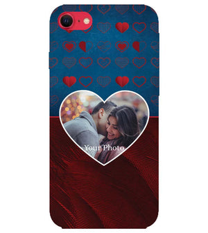 A0517-Blue Hearts Photo Back Cover for Apple iPhone SE (2020)