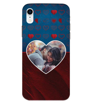 A0517-Blue Hearts Photo Back Cover for Apple iPhone XR