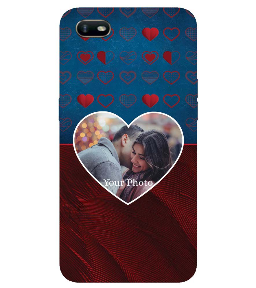 A0517-Blue Hearts Photo Back Cover for Oppo A1k