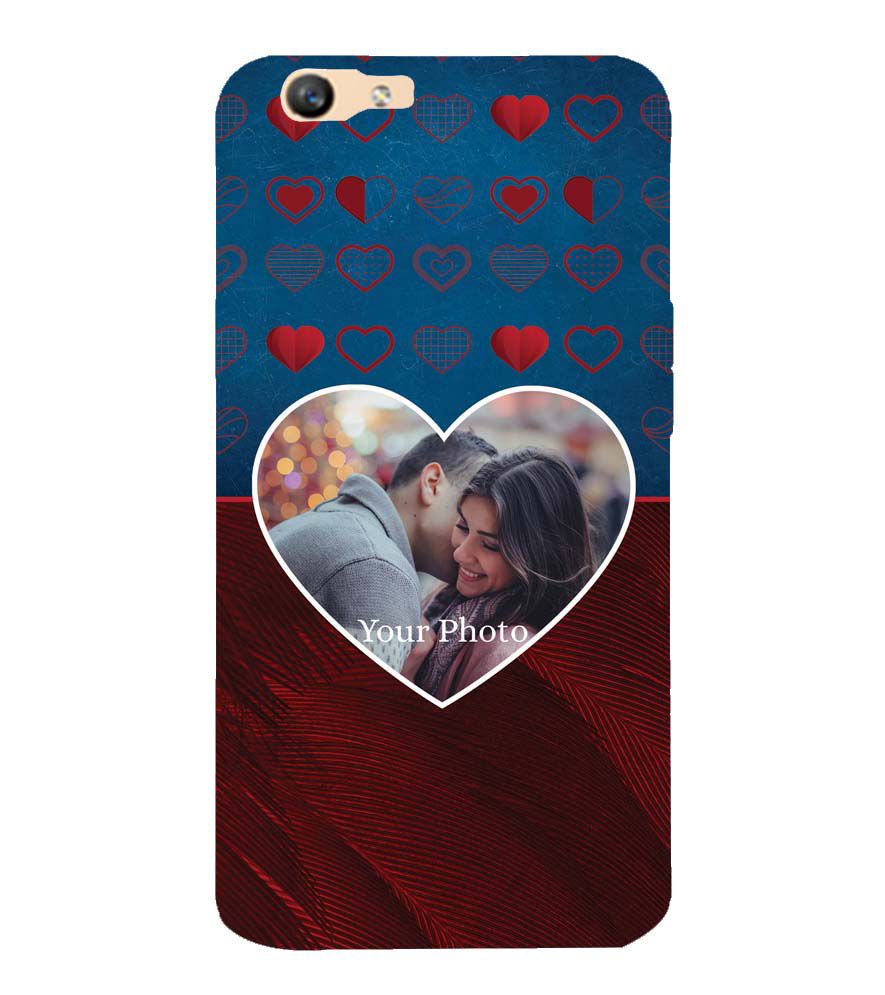 A0517-Blue Hearts Photo Back Cover for Oppo F1s : A59