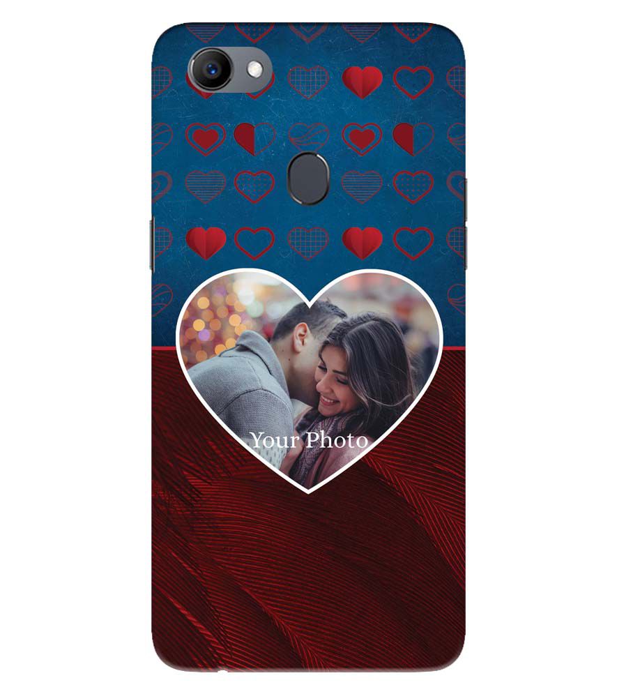 A0517-Blue Hearts Photo Back Cover for Oppo F5 Plus