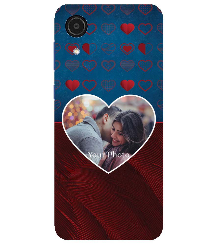 A0517-Blue Hearts Photo Back Cover for Samsung Galaxy A03 Core