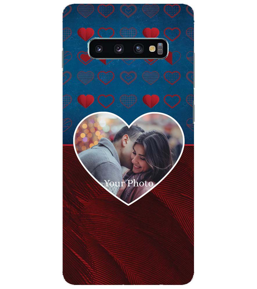 A0517-Blue Hearts Photo Back Cover for Samsung Galaxy S10+ (Plus with 6.4 Inch Screen)