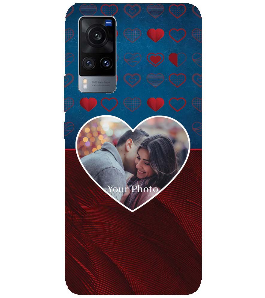 A0517-Blue Hearts Photo Back Cover for vivo X60