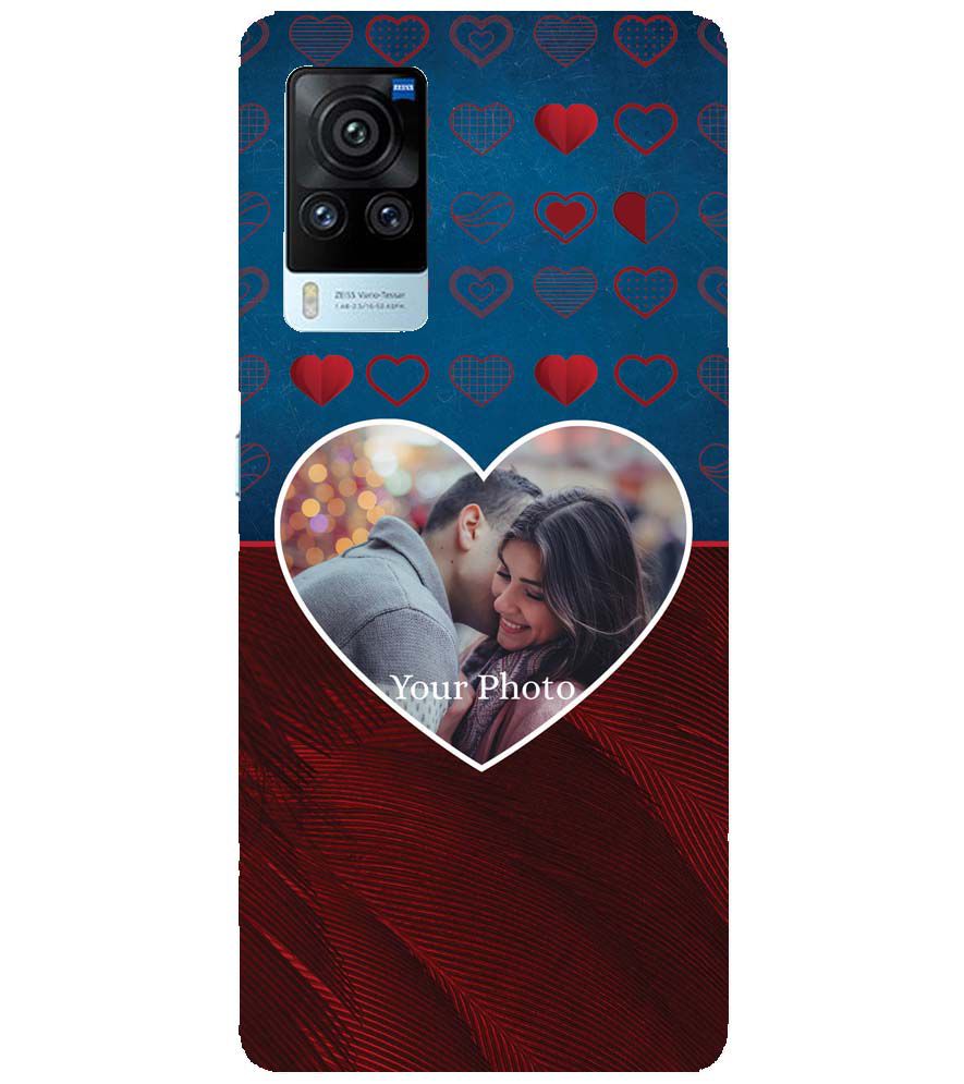 A0517-Blue Hearts Photo Back Cover for vivo X60 Pro