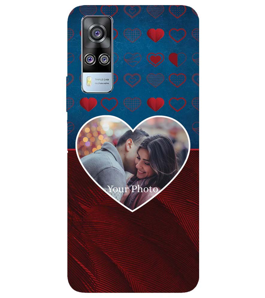 A0517-Blue Hearts Photo Back Cover for vivo Y51 (2020, December)