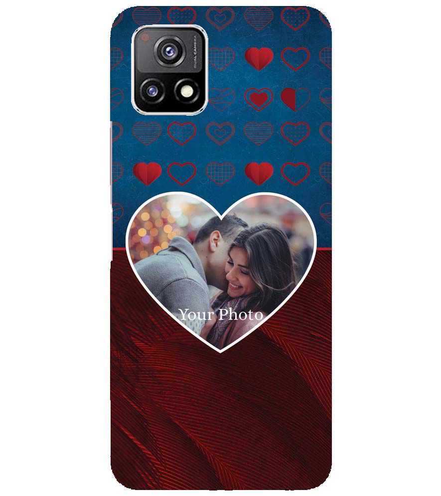 A0517-Blue Hearts Photo Back Cover for vivo Y52s