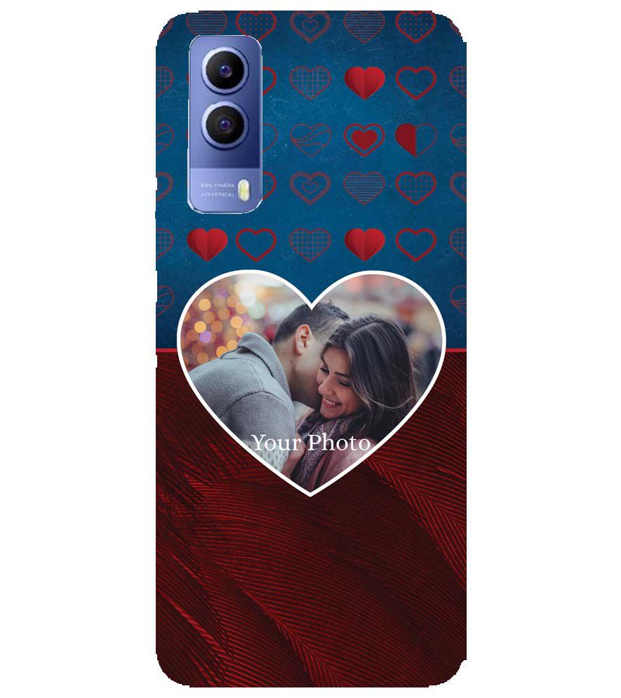 A0517-Blue Hearts Photo Back Cover for vivo Y53s