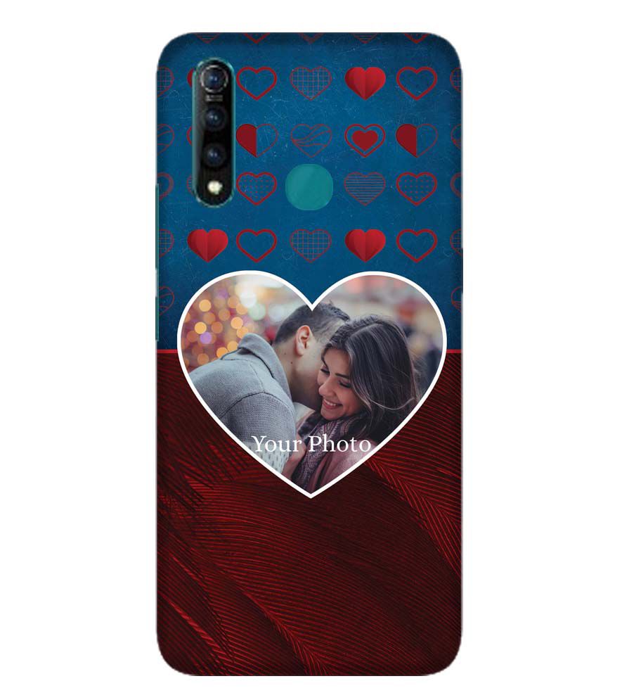 A0517-Blue Hearts Photo Back Cover for Vivo Z1 Pro