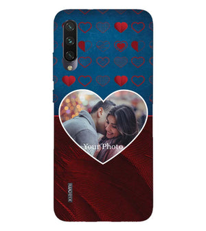 A0517-Blue Hearts Photo Back Cover for Xiaomi Mi A3