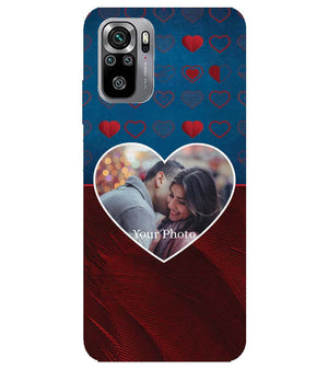 A0517-Blue Hearts Photo Back Cover for Xiaomi Redmi Note 10S
