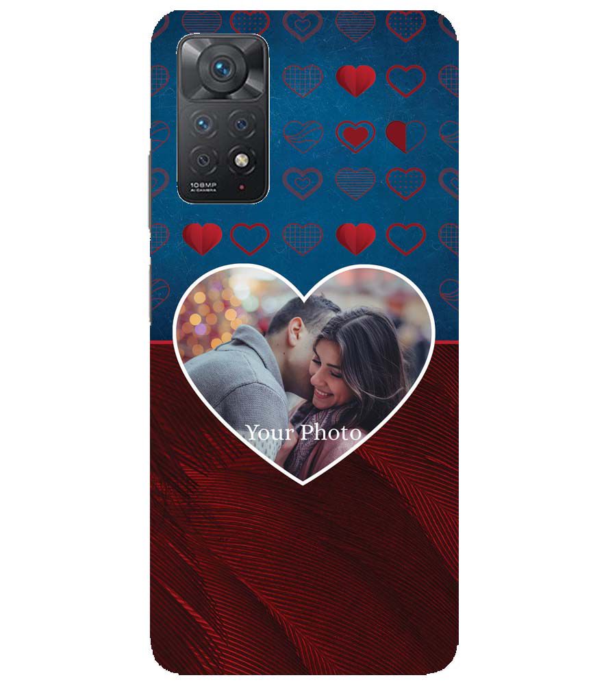 A0517-Blue Hearts Photo Back Cover for Xiaomi Redmi Note 11 Pro