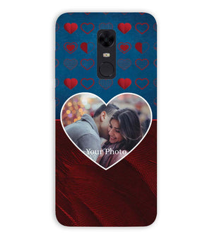A0517-Blue Hearts Photo Back Cover for Xiaomi Redmi Note 5