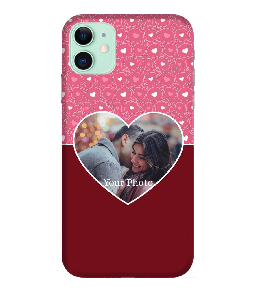 A0518-Pink Hearts Photo Back Cover for Apple iPhone 11