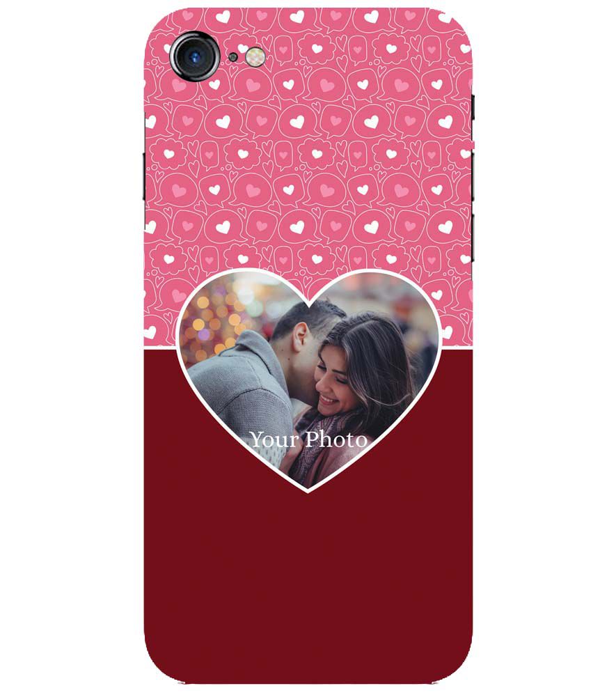 A0518-Pink Hearts Photo Back Cover for Apple iPhone 7