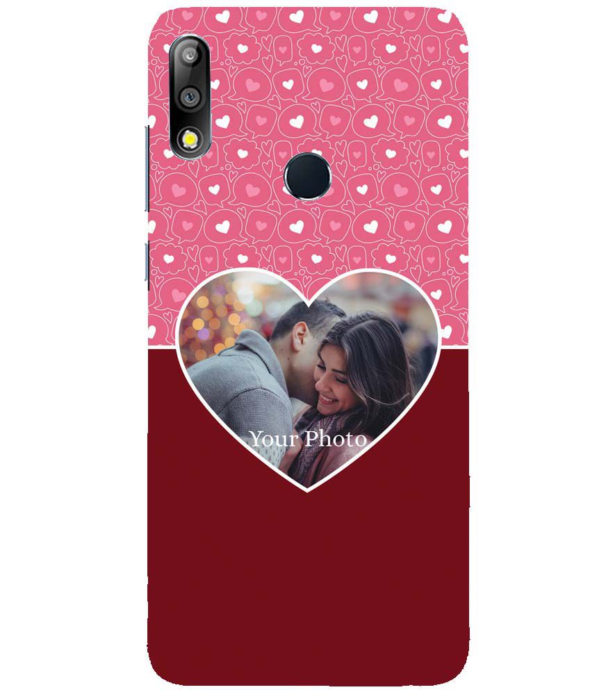A0518-Pink Hearts Photo Back Cover for Asus Zenfone Max Pro (M2) ZB631KL