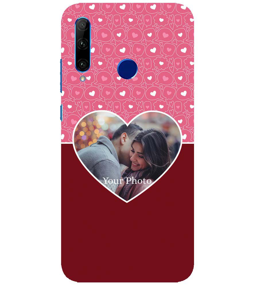 A0518-Pink Hearts Photo Back Cover for Huawei Honor 10i