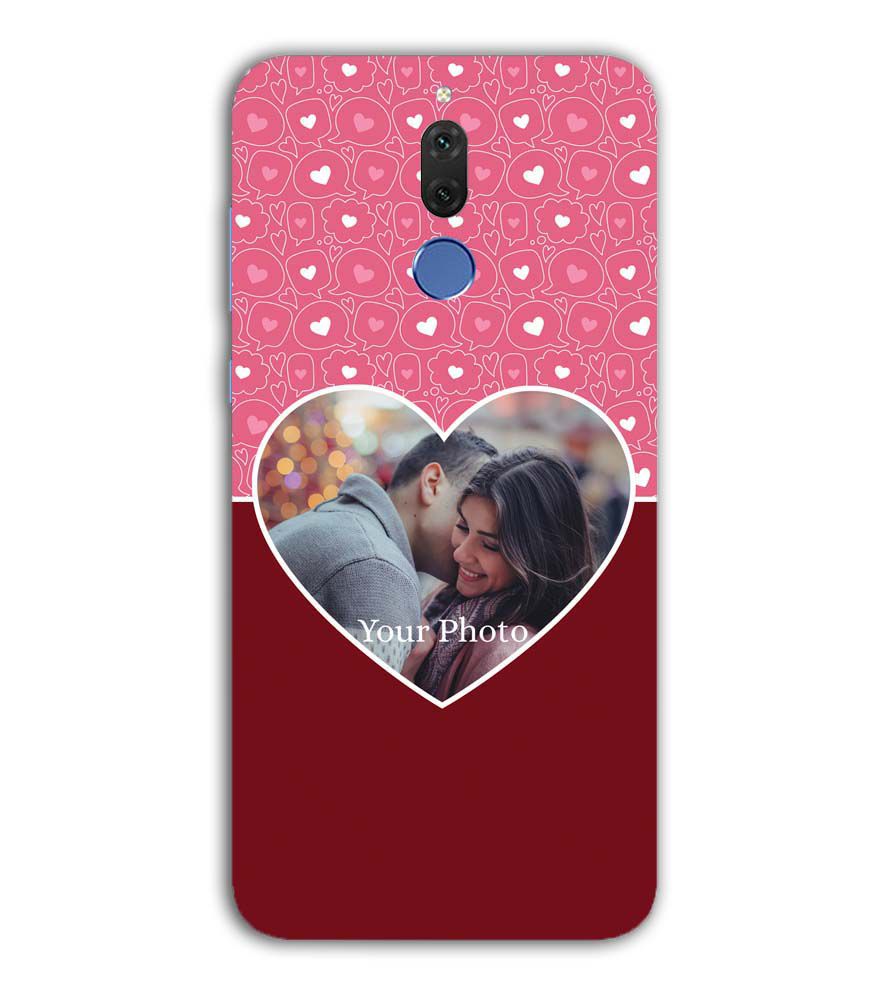 A0518-Pink Hearts Photo Back Cover for Huawei Nova 2i
