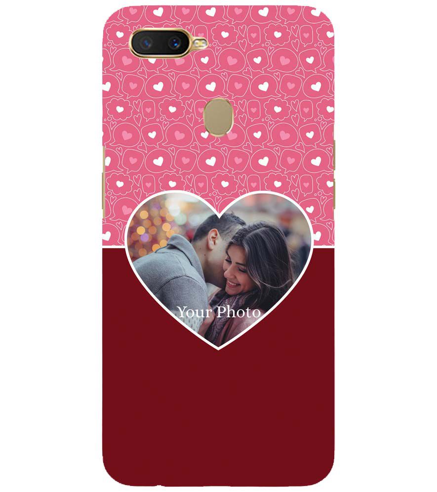 A0518-Pink Hearts Photo Back Cover for Oppo A11K