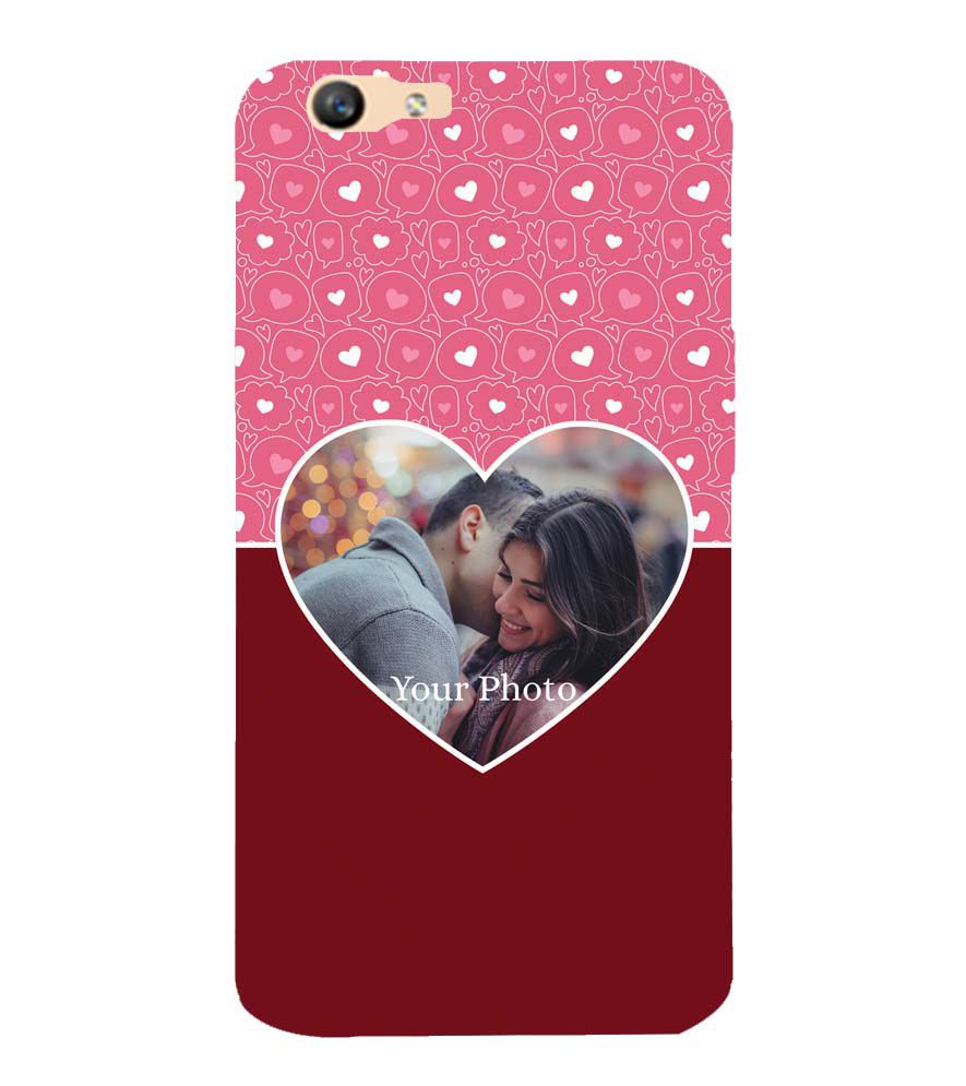 A0518-Pink Hearts Photo Back Cover for Oppo F1s : A59