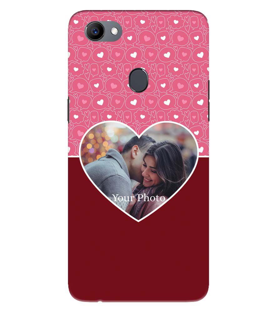 A0518-Pink Hearts Photo Back Cover for Oppo F5 Plus