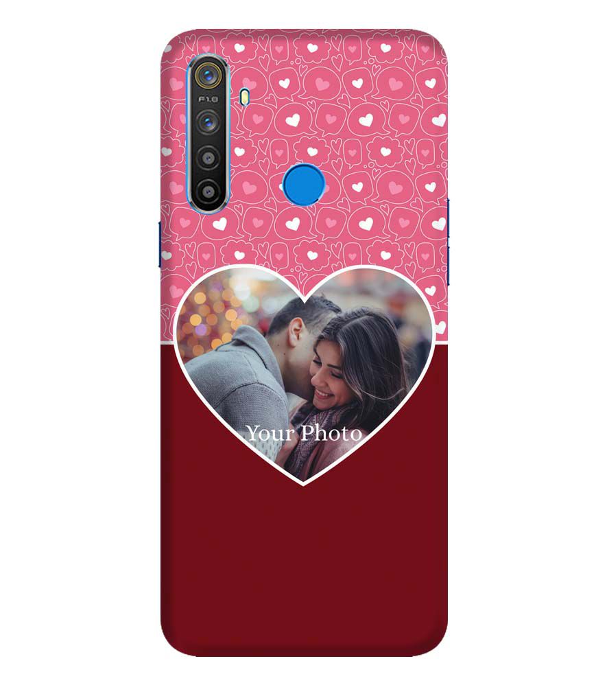 A0518-Pink Hearts Photo Back Cover for Realme Narzo 10