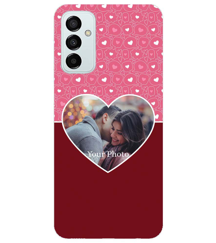 A0518-Pink Hearts Photo Back Cover for Samsung Galaxy F23