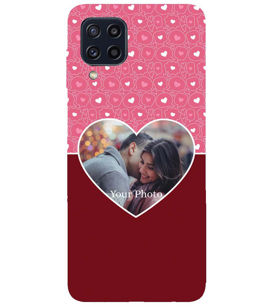 A0518-Pink Hearts Photo Back Cover for Samsung Galaxy M32 Prime