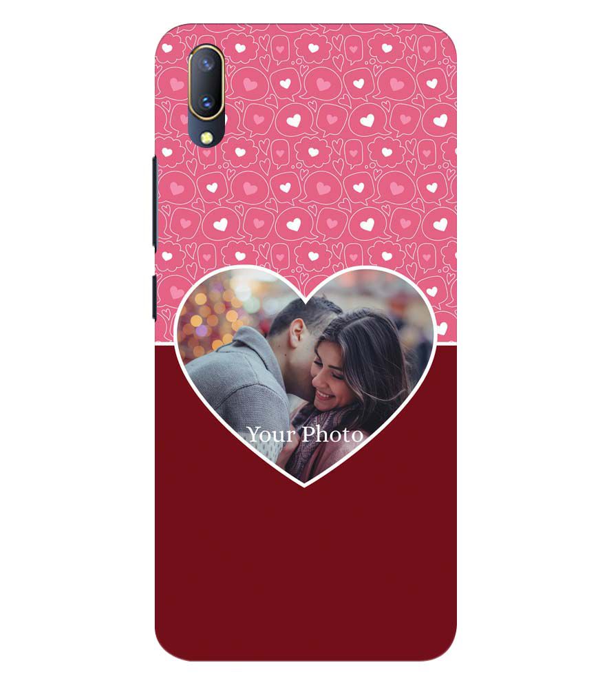 A0518-Pink Hearts Photo Back Cover for Vivo V11 Pro