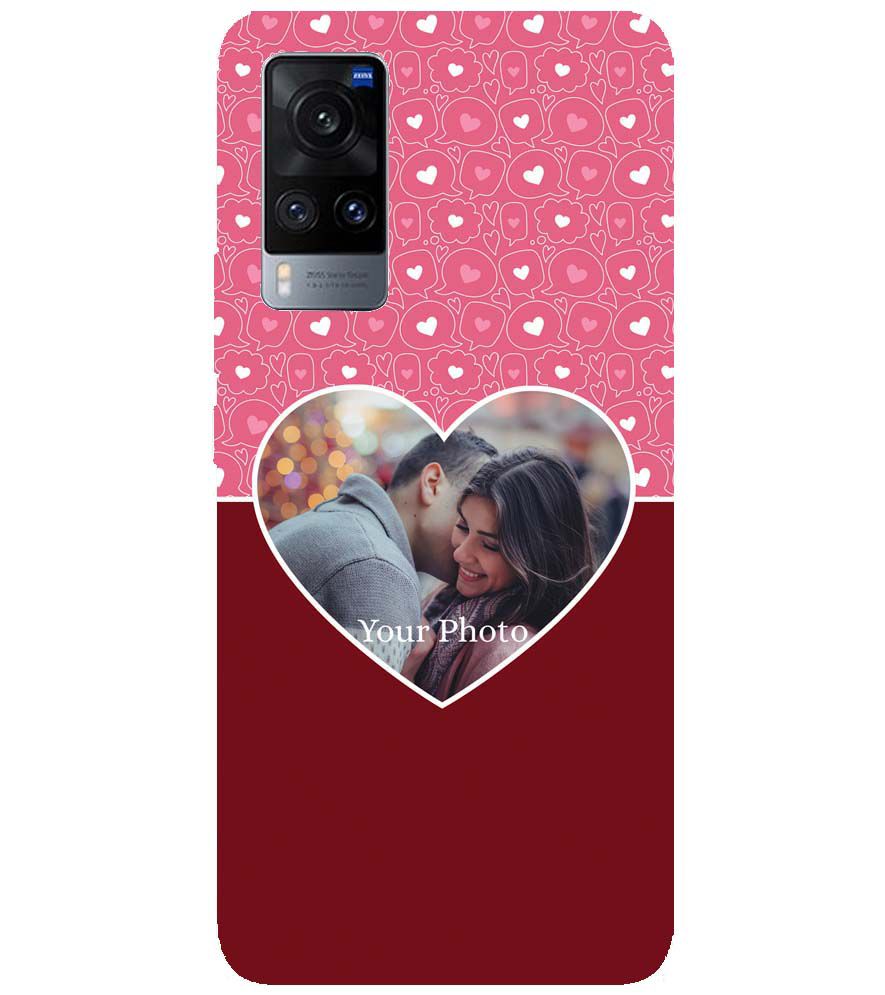 A0518-Pink Hearts Photo Back Cover for vivo X60