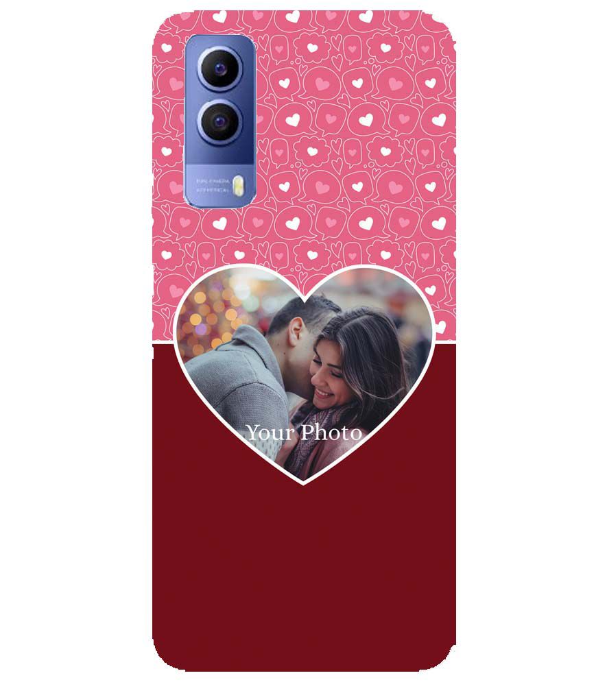 A0518-Pink Hearts Photo Back Cover for vivo Y53s
