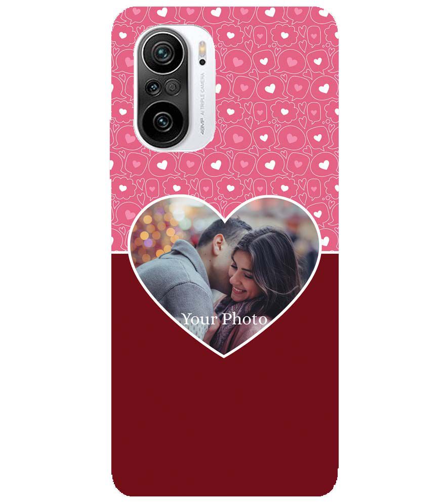 A0518-Pink Hearts Photo Back Cover for Xiaomi Redmi K40