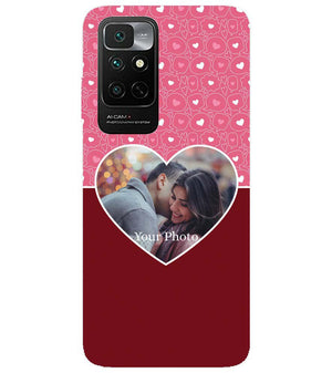 A0518-Pink Hearts Photo Back Cover for Xiaomi Redmi Note 11 4G