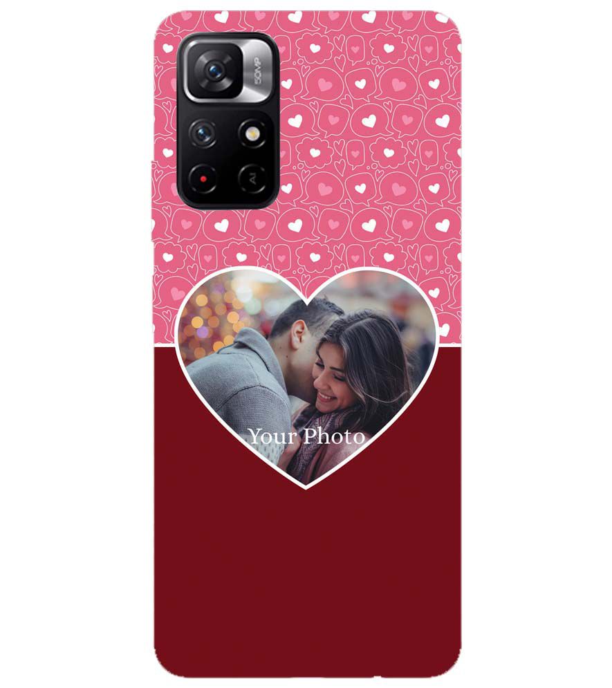 A0518-Pink Hearts Photo Back Cover for Xiaomi Redmi Note 11T 5G