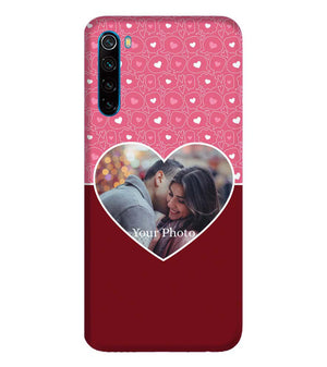 A0518-Pink Hearts Photo Back Cover for Xiaomi Redmi Note 8