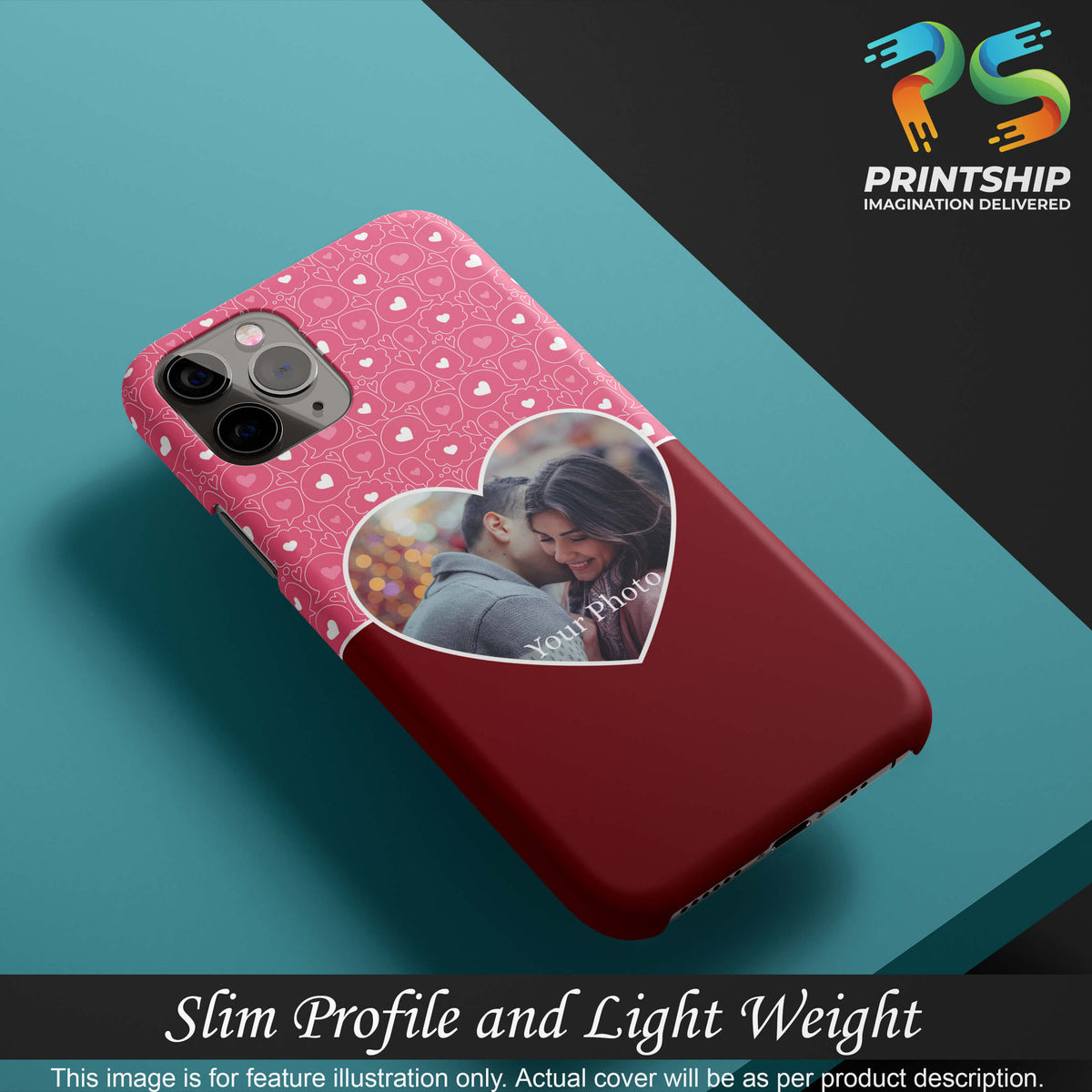 A0518-Pink Hearts Photo Back Cover for Oppo A1k-Image4