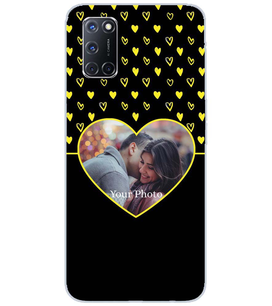 A0519-White Hearts Photo Back Cover for Oppo A92