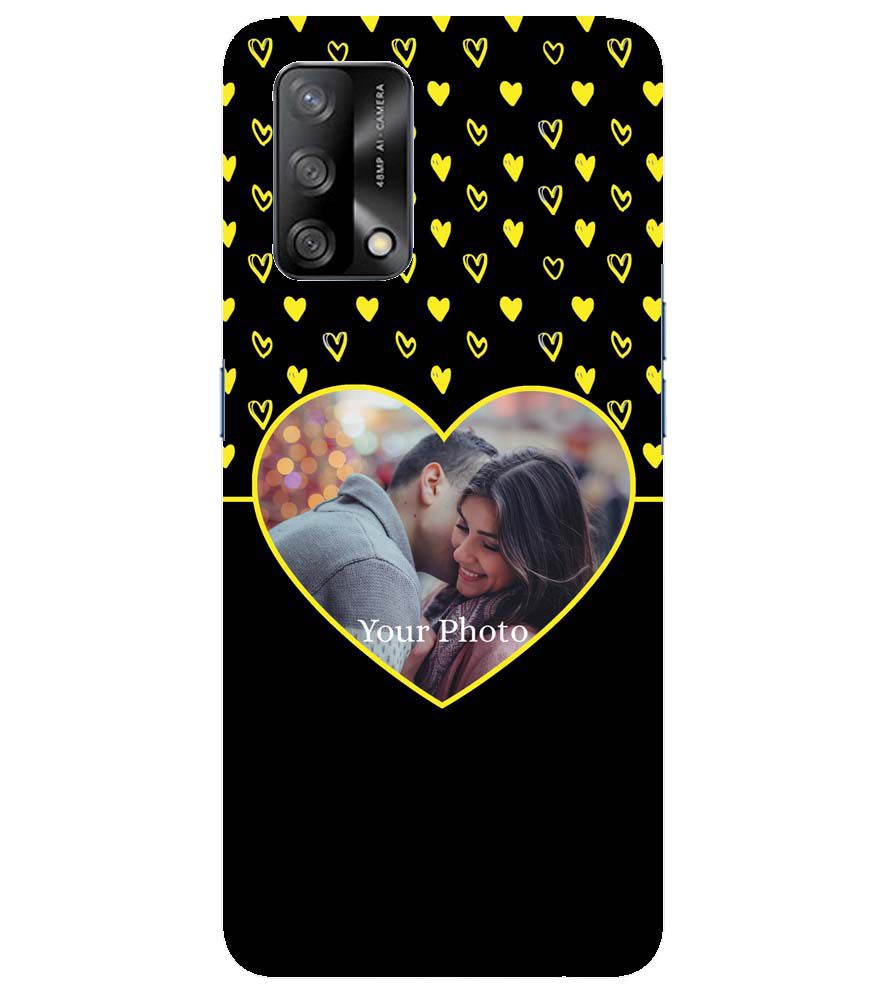 A0519-White Hearts Photo Back Cover for Oppo F19