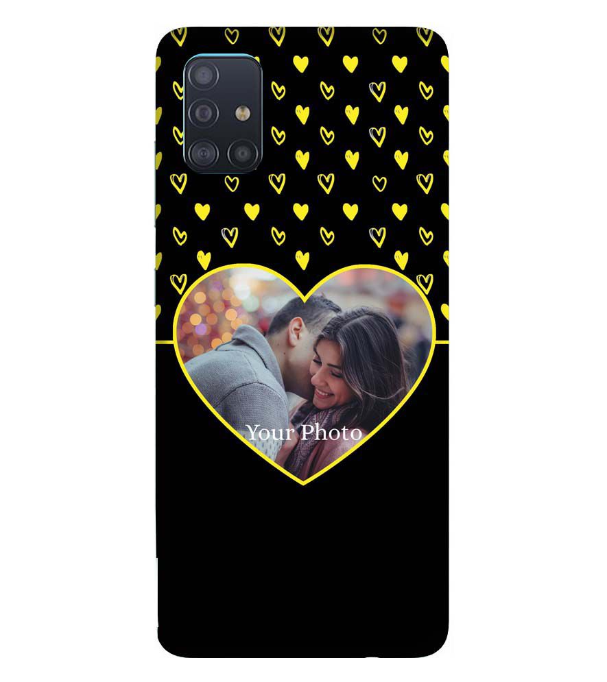 A0519-White Hearts Photo Back Cover for Samsung Galaxy A51