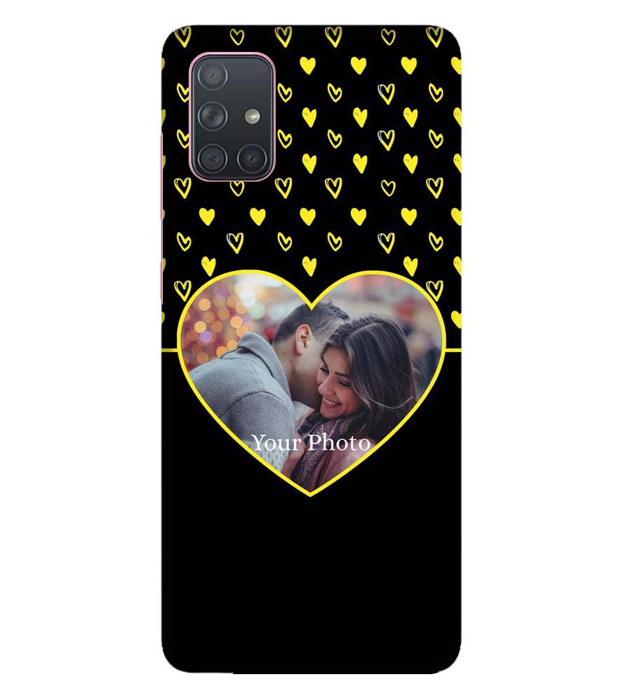 A0519-White Hearts Photo Back Cover for Samsung Galaxy A71