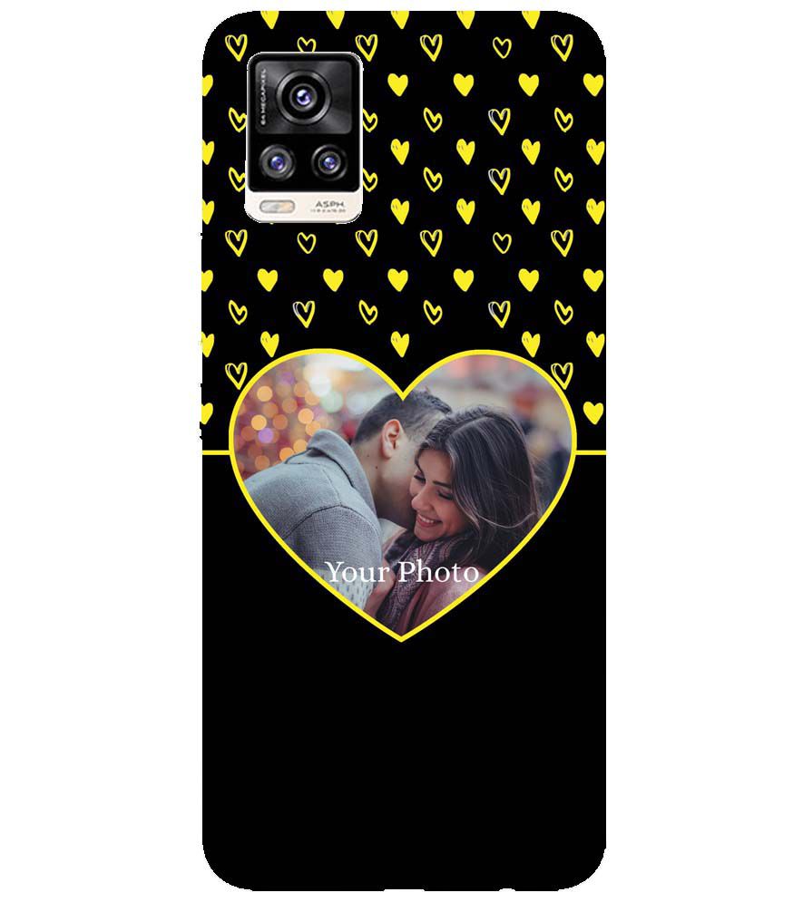 A0519-White Hearts Photo Back Cover for vivo V20