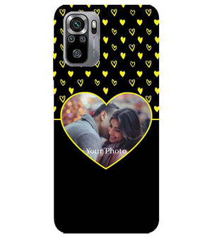 A0519-White Hearts Photo Back Cover for Xiaomi Redmi Note 10S