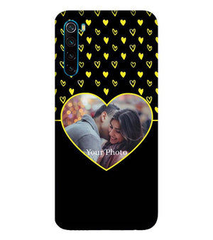 A0519-White Hearts Photo Back Cover for Xiaomi Redmi Note 8