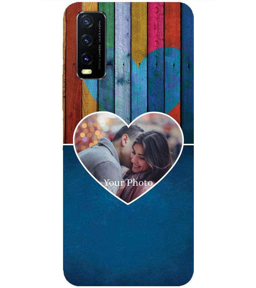 A0520-Woody Heart Photo Back Cover for vivo Y20s