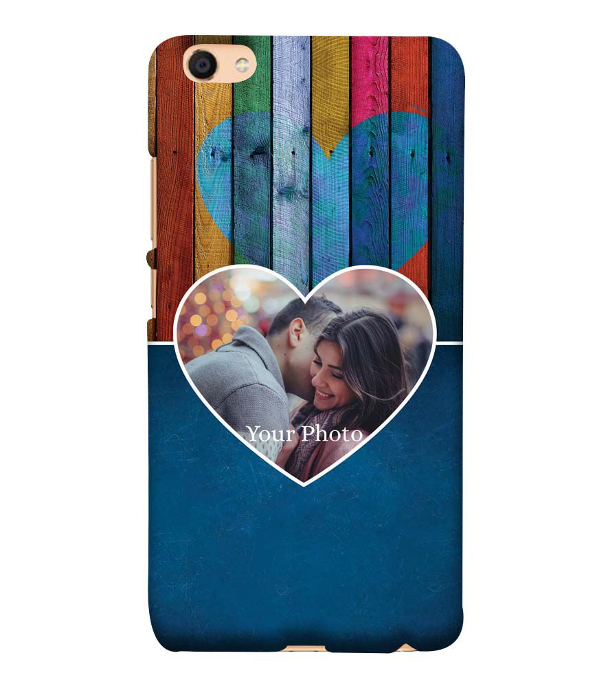 A0520-Woody Heart Photo Back Cover for vivo Y55s