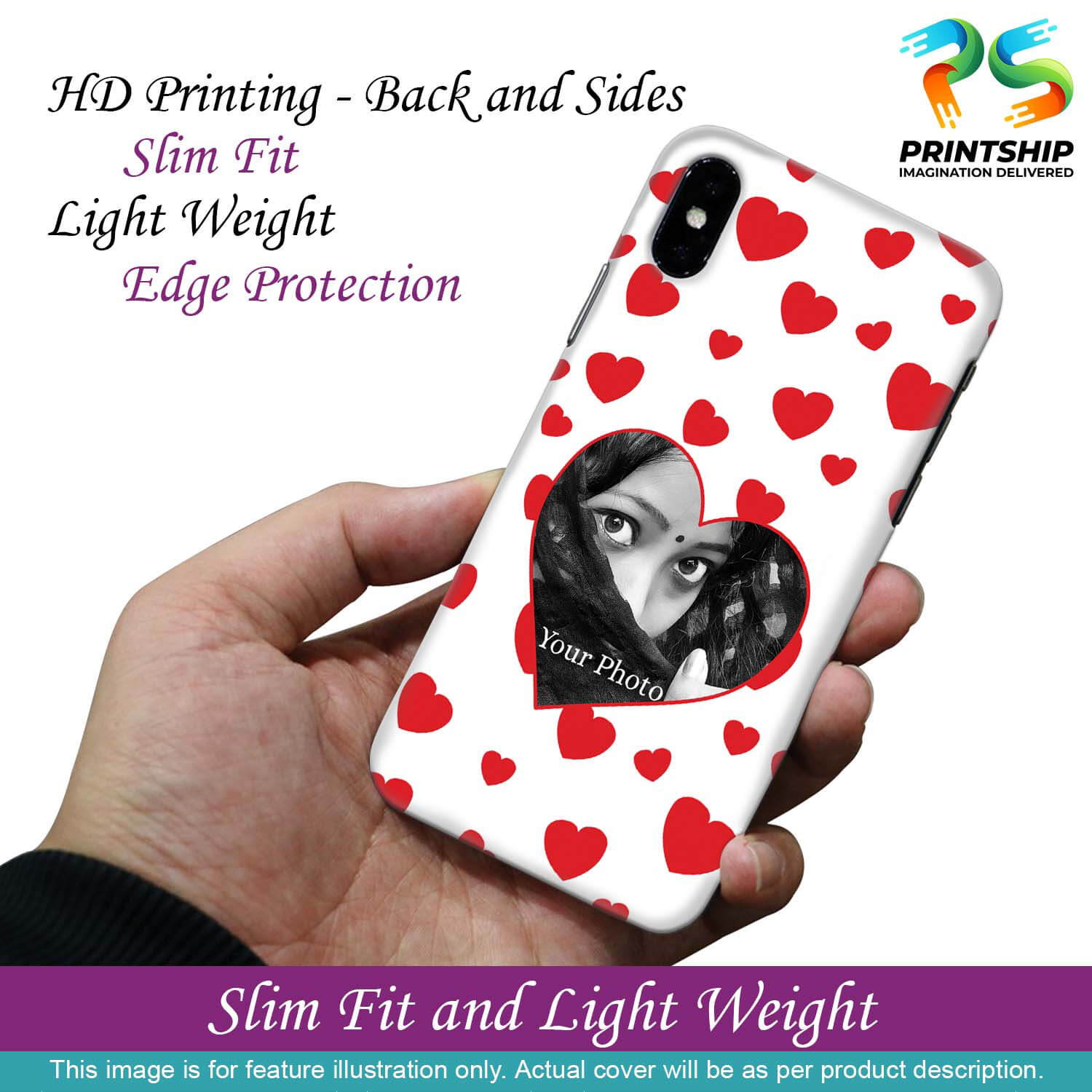 A0525-Loving Hearts Back Cover for Oppo F17 Pro