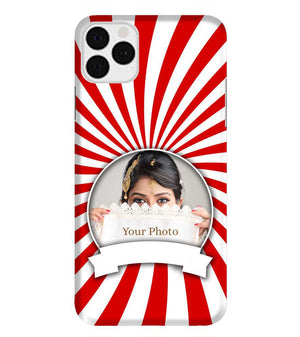 A0527-Red and White Frame Back Cover for Apple iPhone 11 Pro