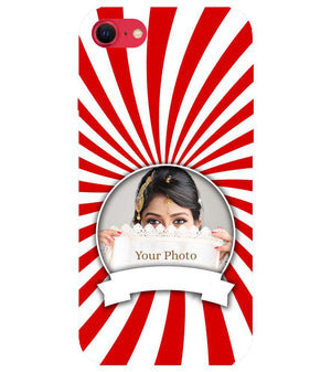 A0527-Red and White Frame Back Cover for Apple iPhone SE (2020)