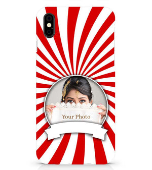 A0527-Red and White Frame Back Cover for Apple iPhone X