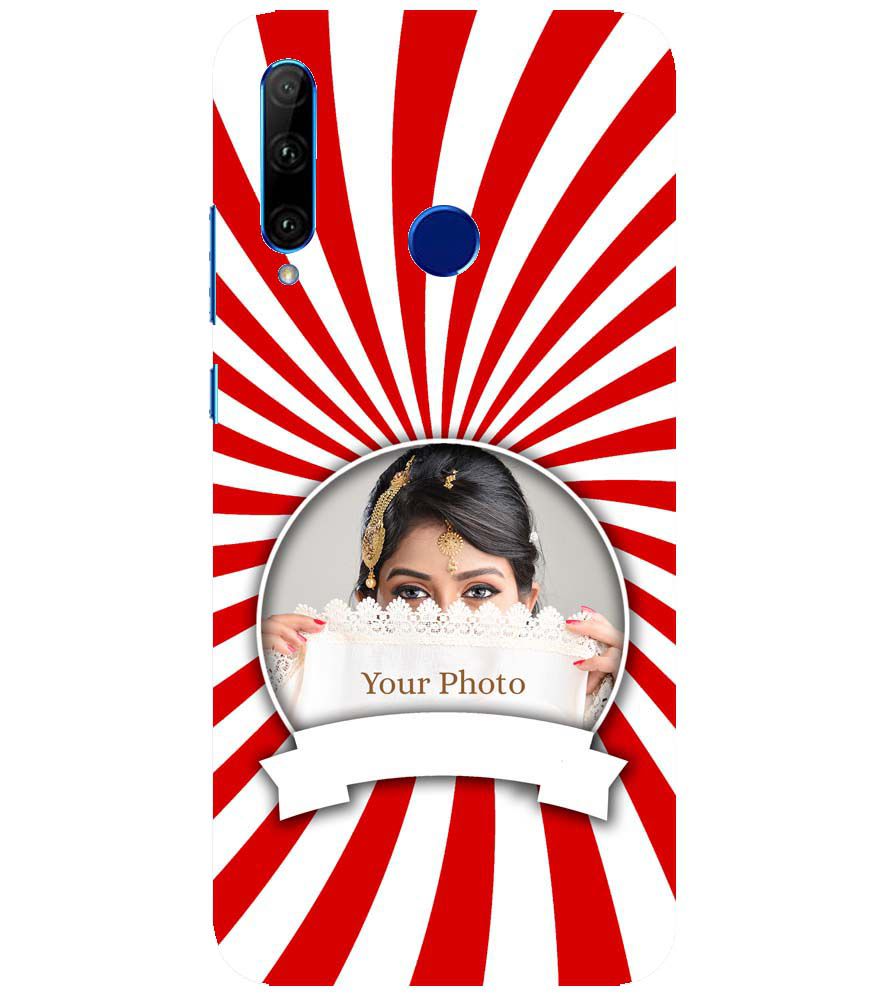 A0527-Red and White Frame Back Cover for Huawei Honor 10i